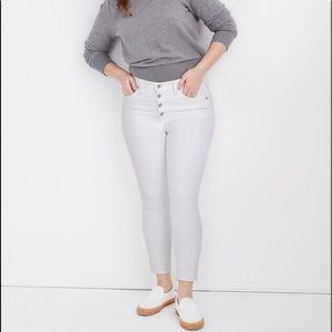 Madewell: white,high rise skinny jean
